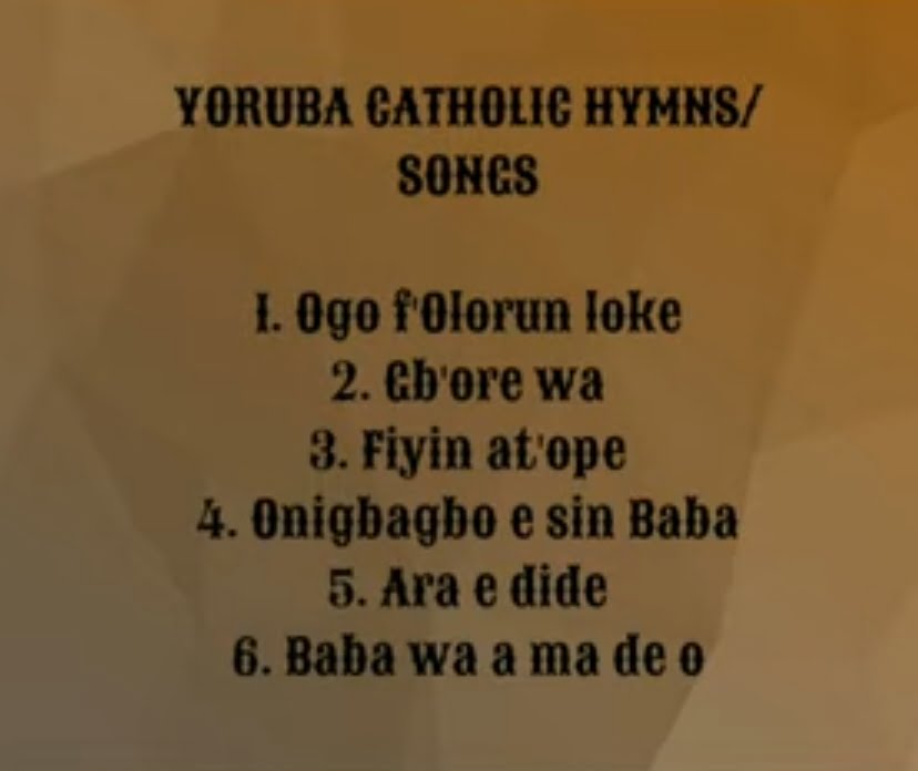 Yoruba Catholic Hymns And Songs Mix featured image Yoruba Catholic Hymns And Songs Mix – yoruba catholic hymns and songs