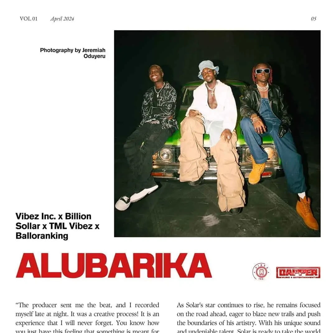 Vibez Inc – Alubarika ft. Billion Solar, Tml Vibez & Balloranking featured image Vibez Inc – Alubarika ft. Billion Solar, Tml Vibez & Balloranking – Vibez Inc Alubarika ft Billion Solar Tml Vibez Balloranking2
